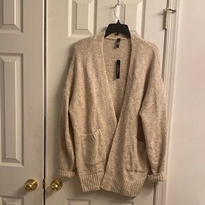 By Johnny Cozy Cream Cardigan with Pockets